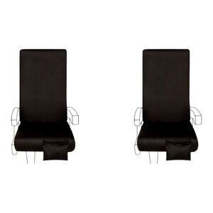 🆕 2x NiceSeats Airplane Seat Covers in Solid Black - Set of 2
